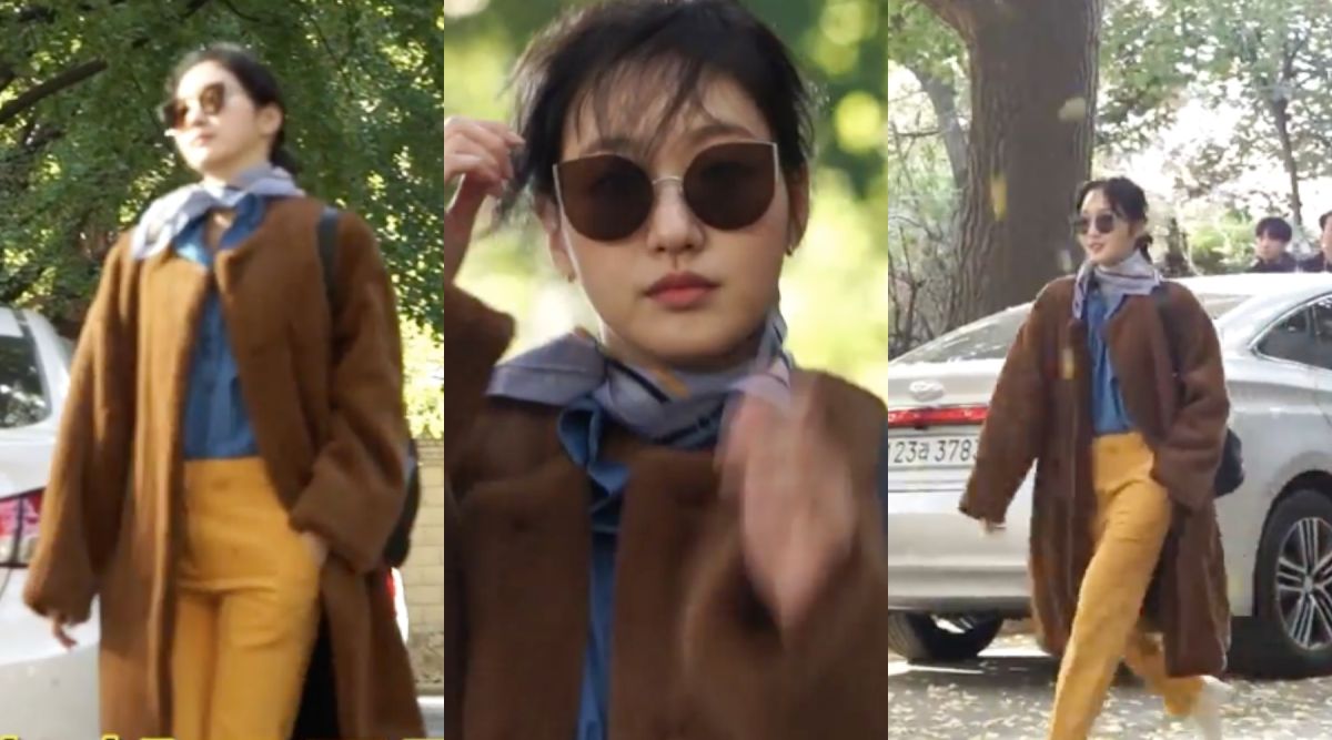 ▲金高銀「不顯眼」時尚被虧是大嬸。（圖／Netflix）