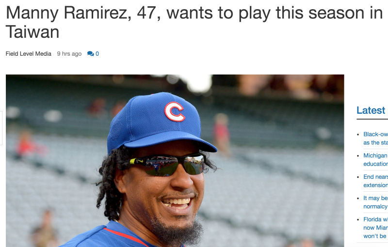 Manny Ramirez（曼尼）再度登上美媒。（圖／取自Gdp post)