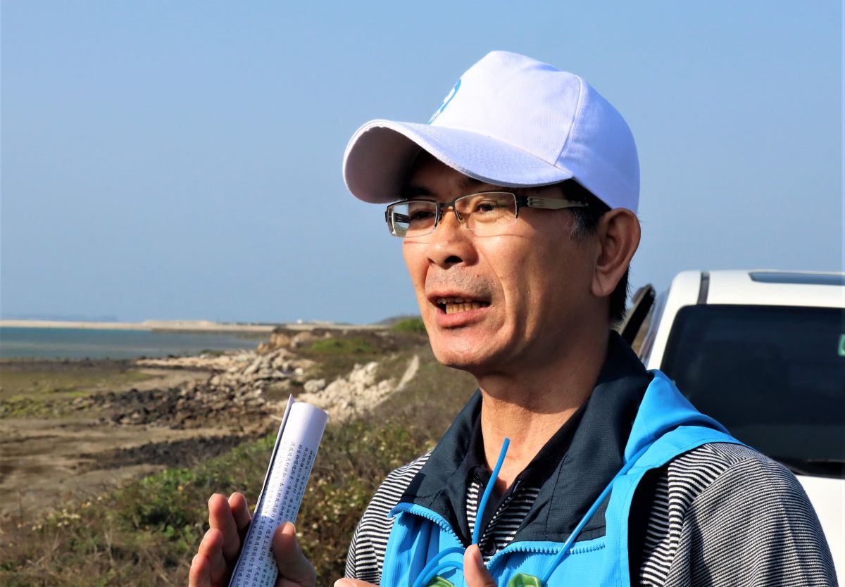 ▲農漁局副局長林文藻允文允武，規劃澎湖觀音亭民族路底的「詩詞大道」。（圖／記者張塵攝，2020.04.30）