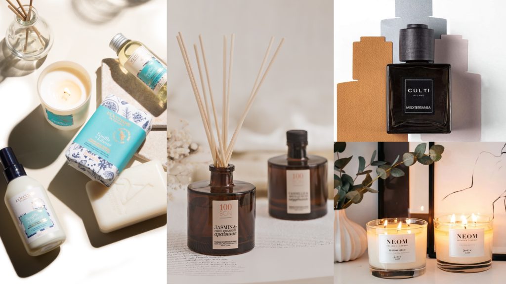 ▲居家香氛推薦。（圖／歐舒丹、100BON、CULTI MILANO、NEOM）