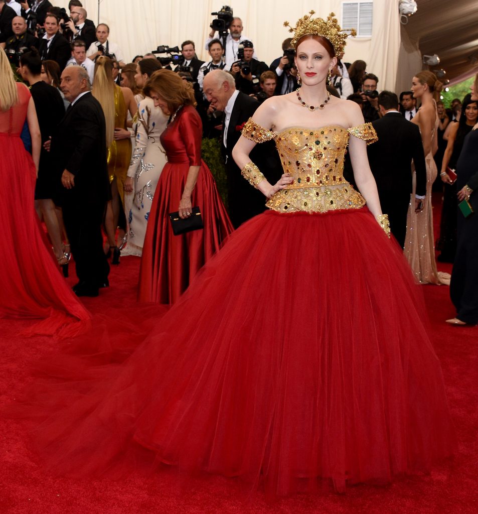 NEW YORK, NY – MAY 04: Karen Elson attends the “China: Through The Looking Glass” Costume Institute Benefit Gala at the Metropolitan Museum of Art on May 4, 2015 in New York City. (Photo by Larry Busacca/Getty Images)