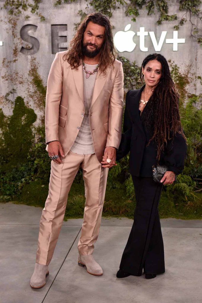 Mandatory Credit: Photo by Lionel Hahn/Shutterstock (10450995w)<br>Jason Momoa and Lisa Bonet<br>‘See’ TV show premiere, Arrivals, Regency Village Theatre, Los Angeles, USA – 21 Oct 2019