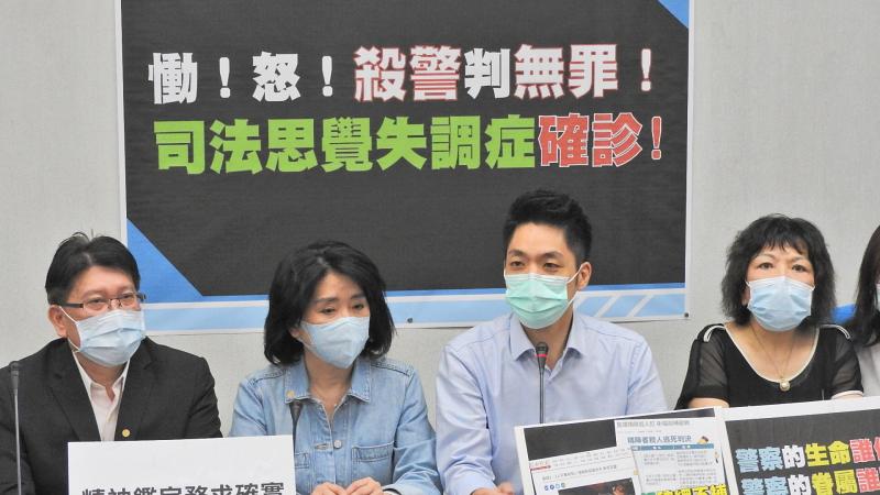 國民黨立院黨團1日召開「殺警無罪爭議」記者會。（圖 / 記者陳弘志攝）