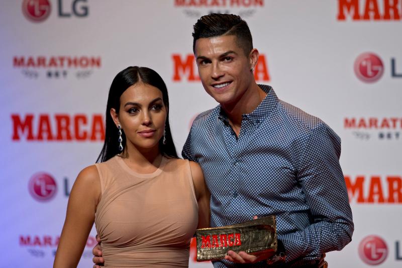 ▲Cristiano Ronaldo與女友Georgina Rodriguez。（圖／美聯社／達志影像）