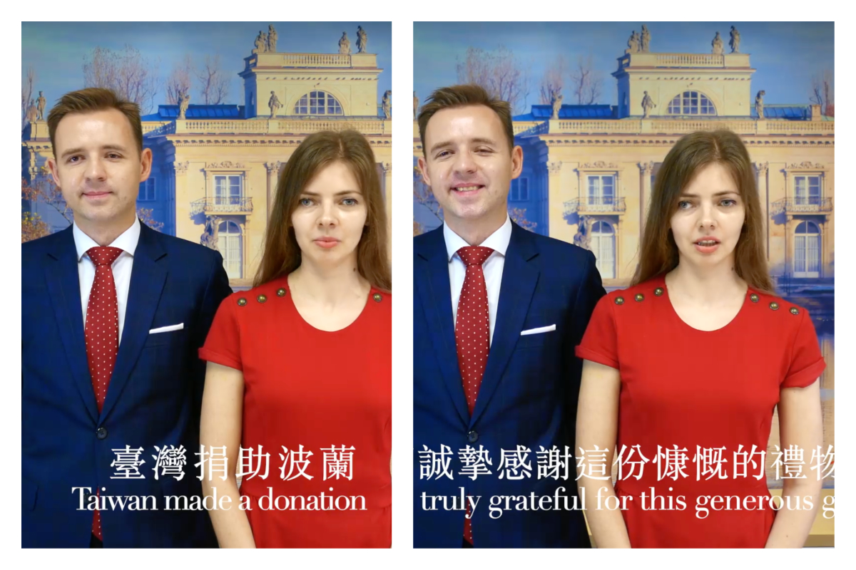 ▲贈 50 萬口罩抗疫！波蘭駐台代表「 5 字謝台灣」。（圖／翻攝自影片）