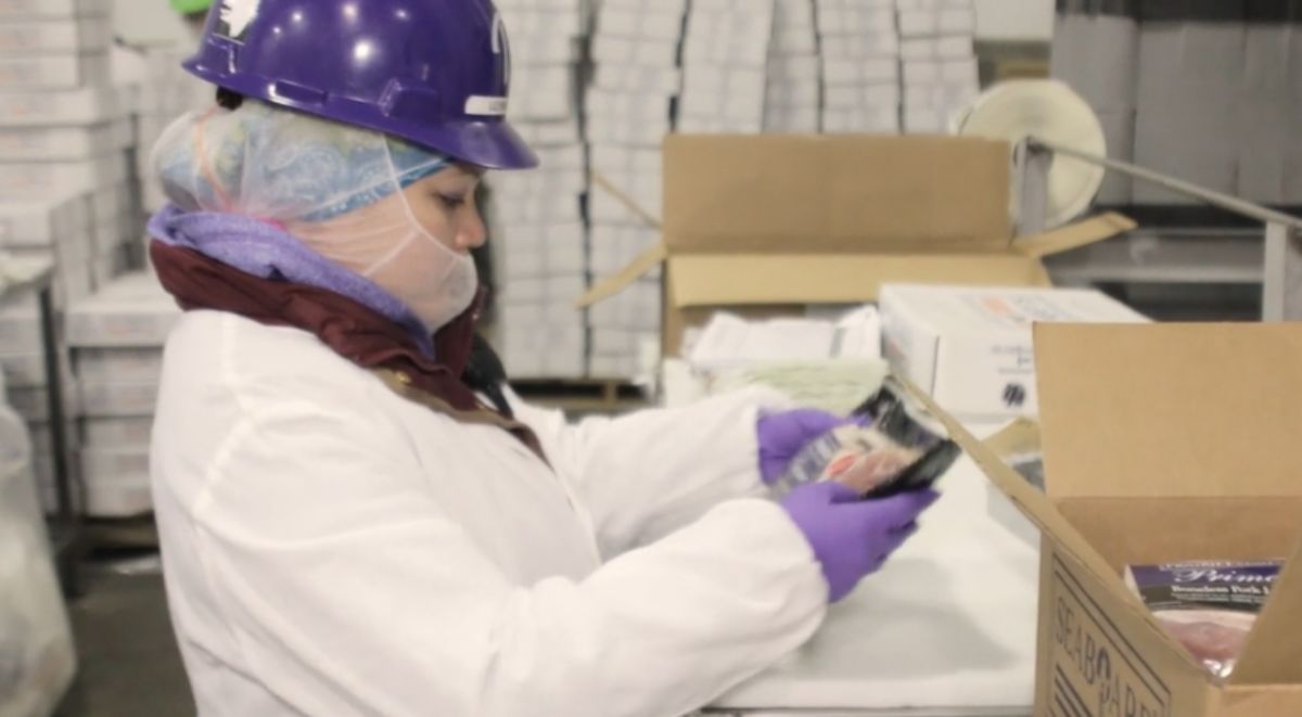 ▲美國密蘇里州的 1 家豬肉加工廠，近日驚傳有大量員工確診新冠肺炎，大多數還是無症狀感染者。（圖／擷取自 Triumph Foods 官網影片）
