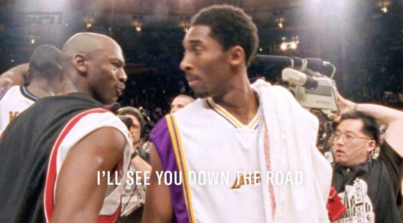 在「籃球之神」Michael Jordan（喬丹）的紀錄片《最後之舞》中，第五集終於登場的是今年1月才因直升機意外不幸罹難的Kobe Bryant（圖／ESPN)
