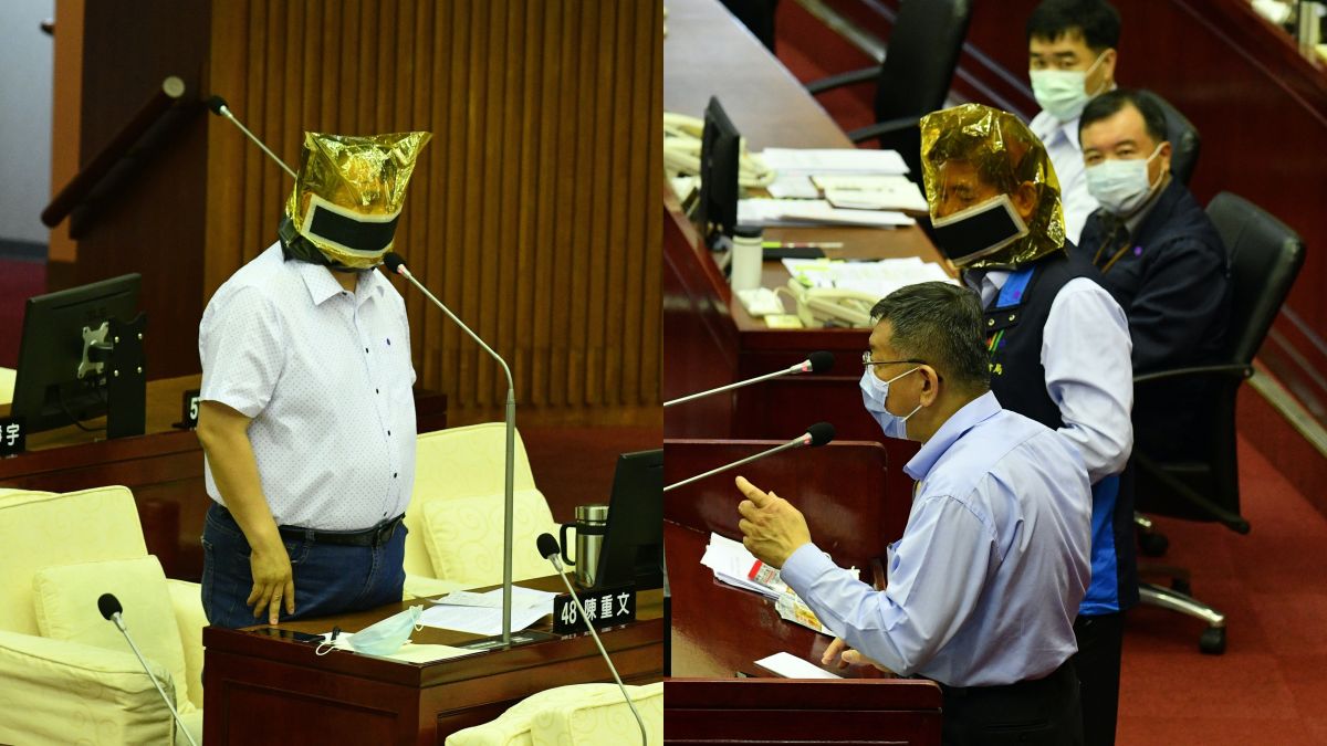 ▲國民黨台北市議員陳重文、消防局長吳俊鴻、台北市長柯文哲。（圖／記者林柏年攝, 2020.5.4）