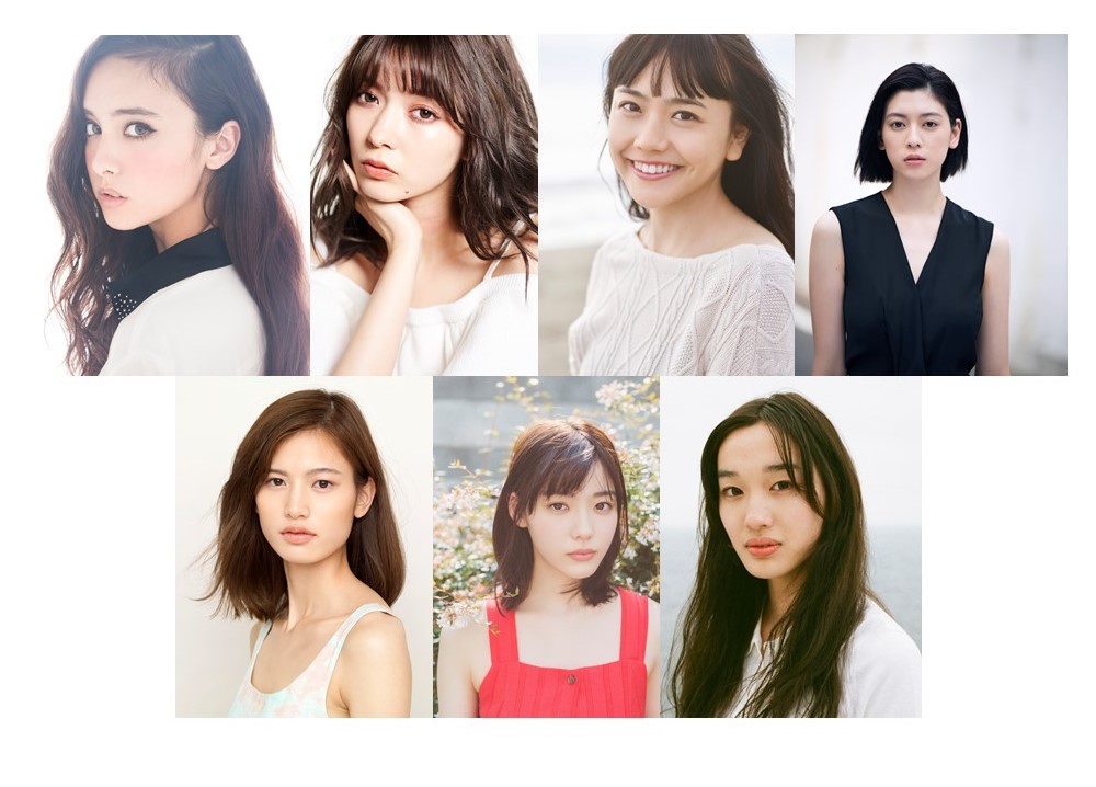 ▲石田Nicole（上排左起）八木亞里紗、松井愛莉、三吉彩花、立花惠里、中村里帆、石田夢實將接力推出線上4小時節目。（圖／雅慕斯娛樂）
