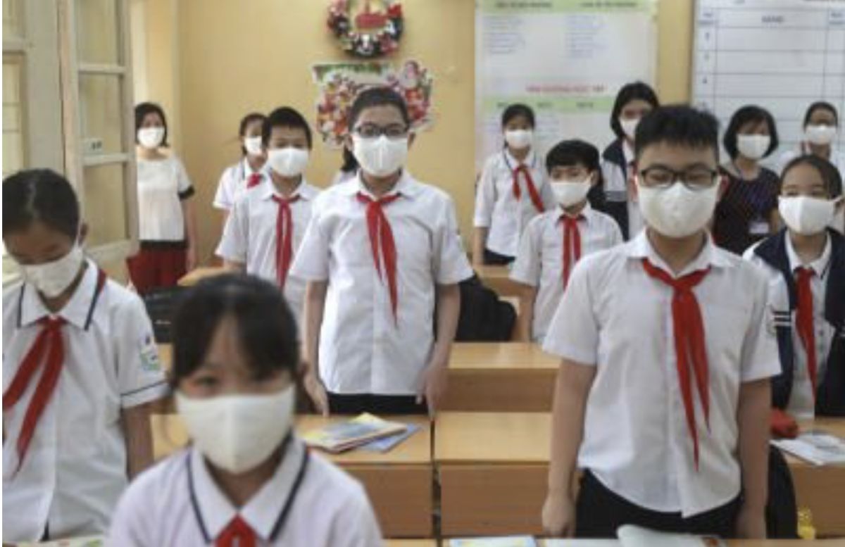 ▲越南已於四月底逐漸放寬社交隔離政策，在連續17日無新增本土案例後，越南當局決定讓校園復課。（圖／美聯社）