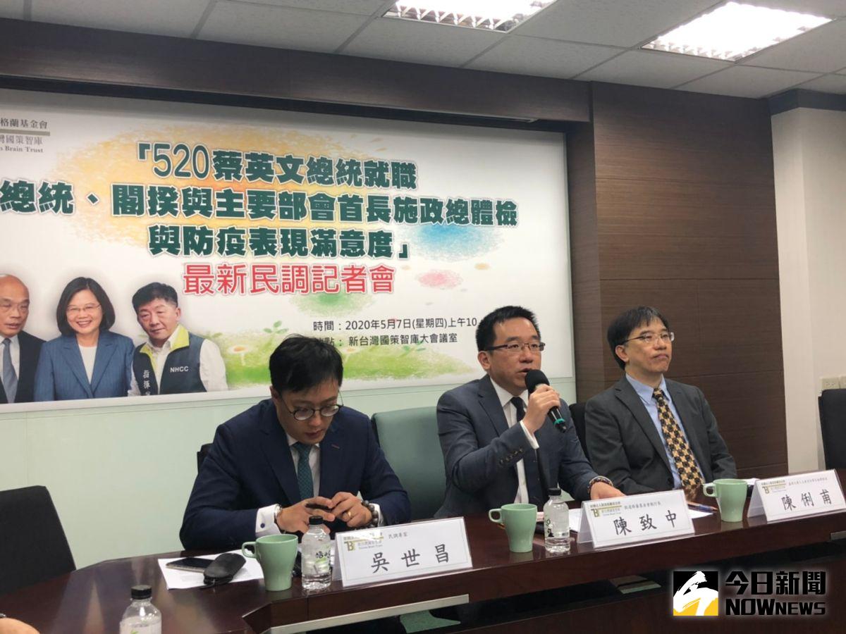 ▲新台灣國策智庫7日發布最新民調，國民黨支持度竟與民眾黨出現死亡交叉。（圖／記者劉育辰攝 2020.05.07）