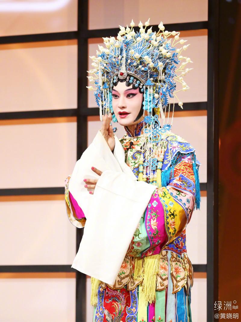 ▲▼黃曉明扮京劇花旦人人誇。(圖/黃曉明微博)