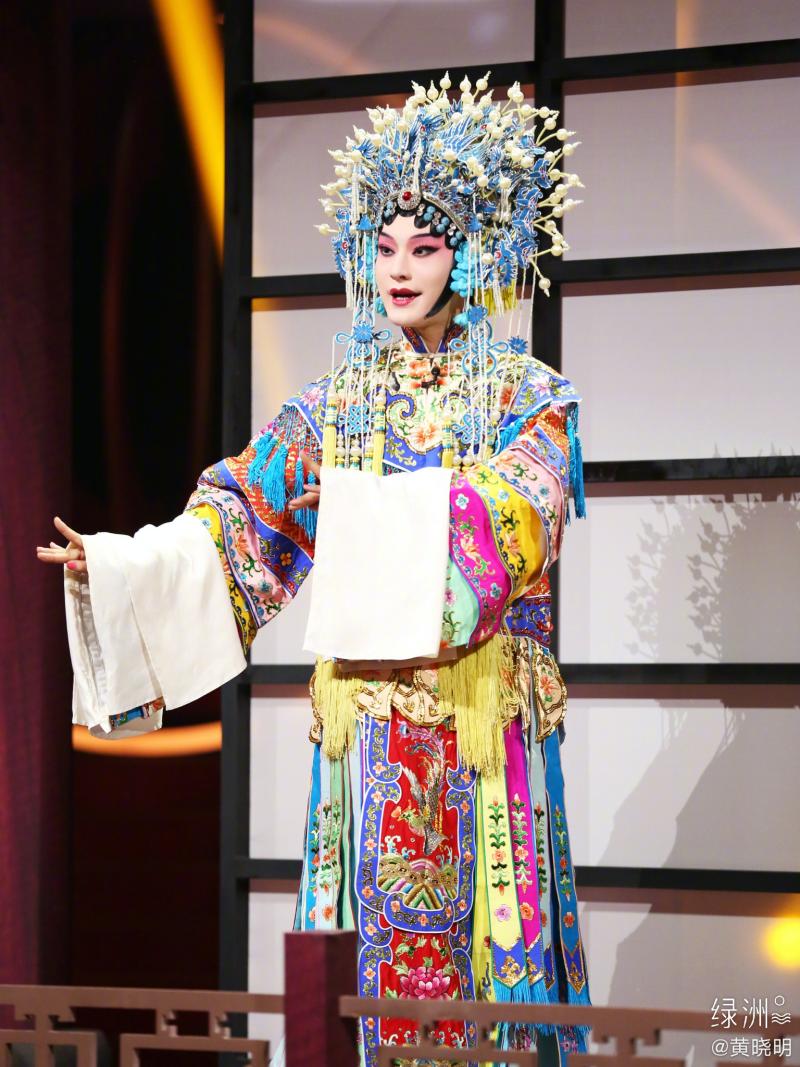 ▲▼黃曉明扮京劇花旦人人誇。(圖/黃曉明微博)