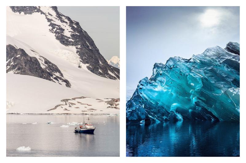 ▲攝影師喜遇「冰山翻轉」，海面下神秘面紗被揭。（圖／翻攝自 Alex Cornell 和影片）