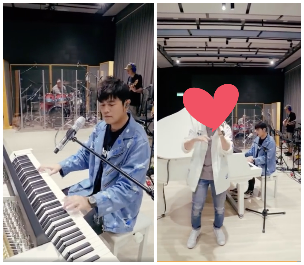 ▲「雙J」林俊傑（左）、周杰倫世紀合體演唱。（圖／翻攝微博）