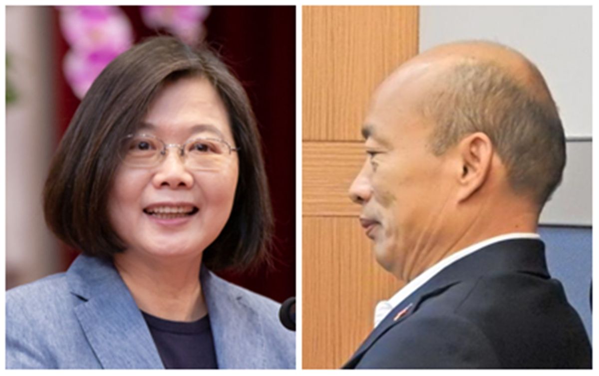 ▲蔡英文總統、高雄市長韓國瑜。（組圖 / 總統府提供、記者陳弘志攝）