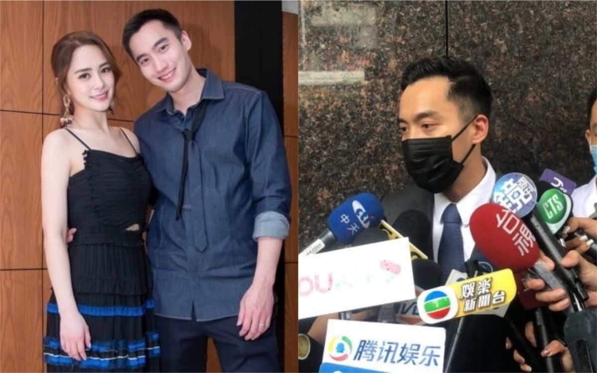 ▲賴弘國（右）現身表態與阿嬌（左圖左）婚變一事。（圖／阿嬌IG、記者陳明安攝） 