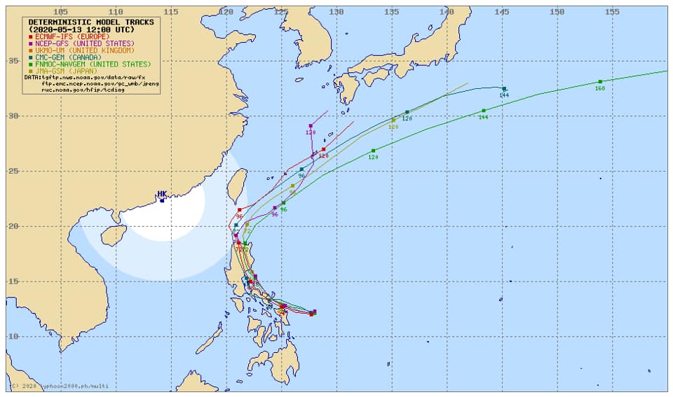 ▲「黃蜂」目前已成長為中颱，氣象專家賈新興預估，周日（17）將影響台灣，5/17-5/23 是高風險期，特別是中南部地區，須提高警戒。（圖／翻攝自賈新興臉書）