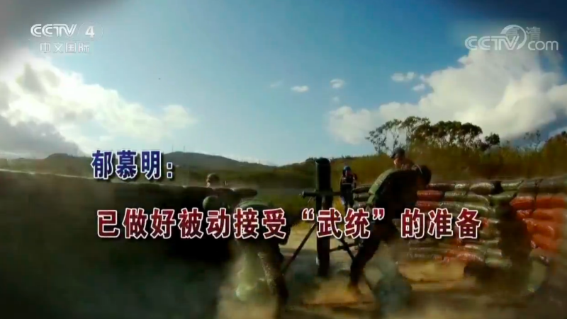 ▲郁慕明公開發言後,隨即被中國央視引用。(圖/翻攝自中國央視)