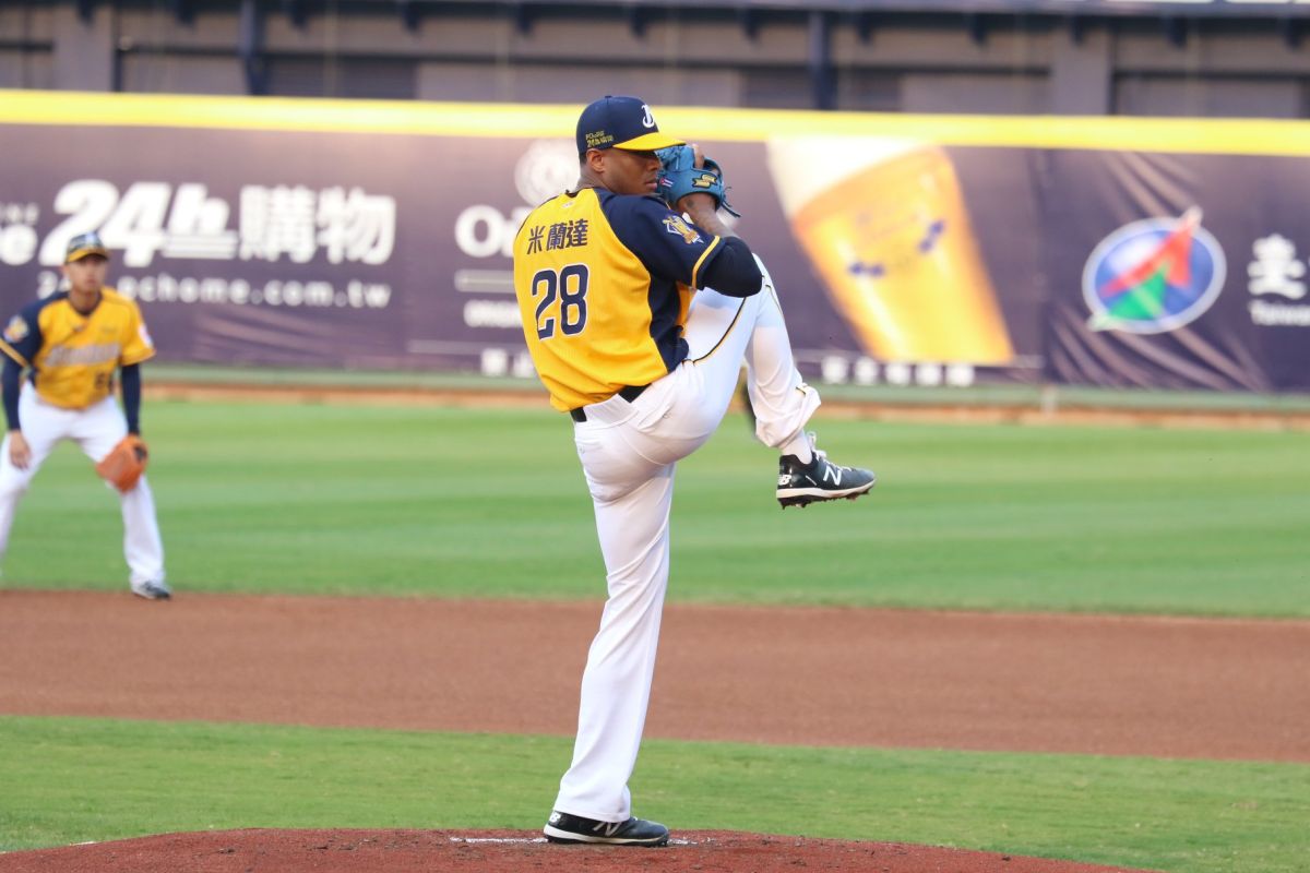 ▲中信兄弟米蘭達目前暫居防禦率和三振雙冠王（圖/中信兄弟提供)