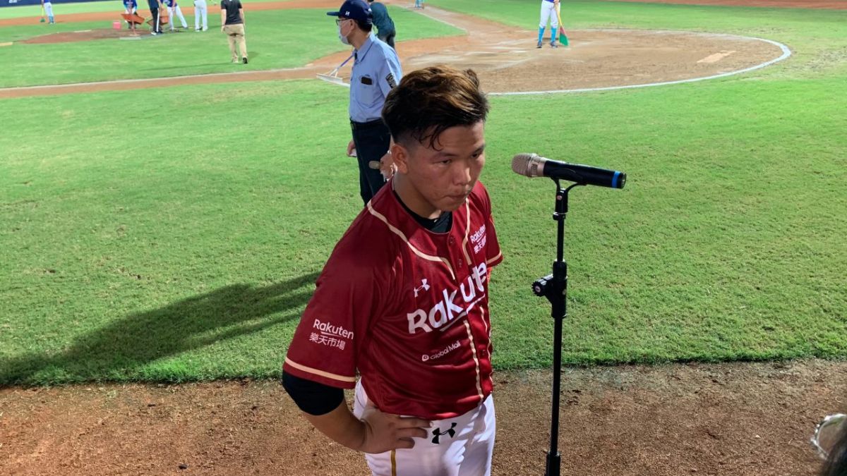 ▲樂天桃猿廖健富。（圖／吳政紘攝）