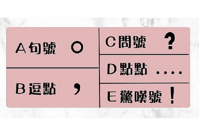▲最常使用哪個標點符號？答案將測出你的「真實性格」與「感情觀」。（圖／翻攝自Look Pretty）