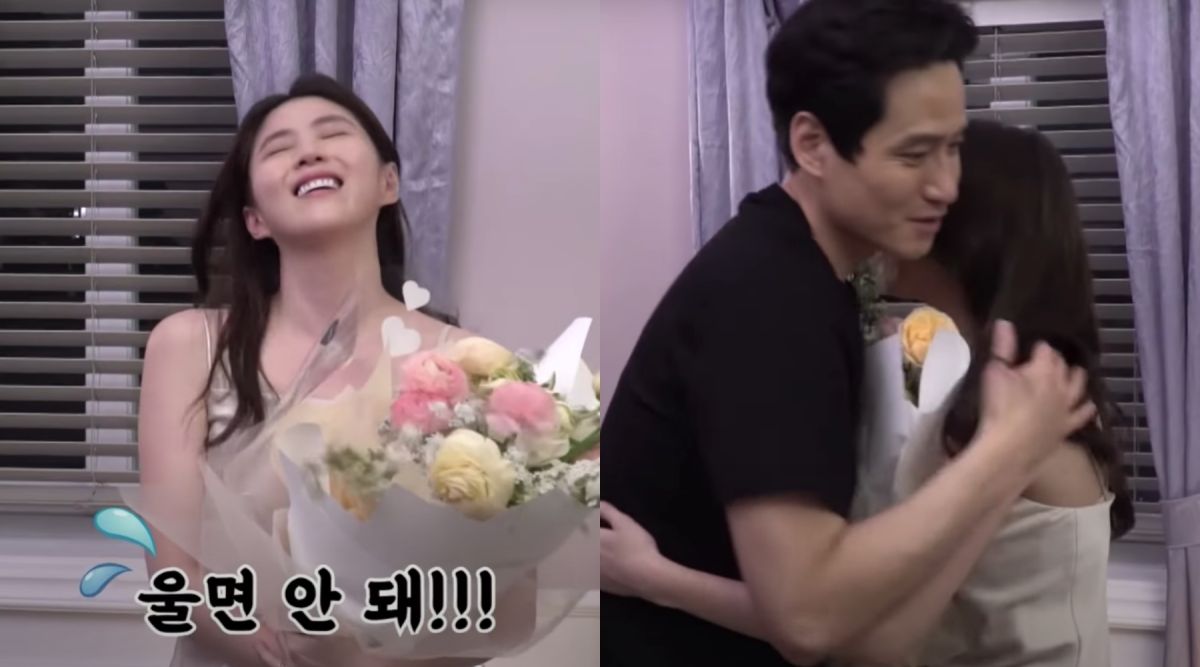 ▲韓素希（左）因為《夫婦的世界》受到關注，殺青淚灑片場。（圖／JTBC Drama YouTube）