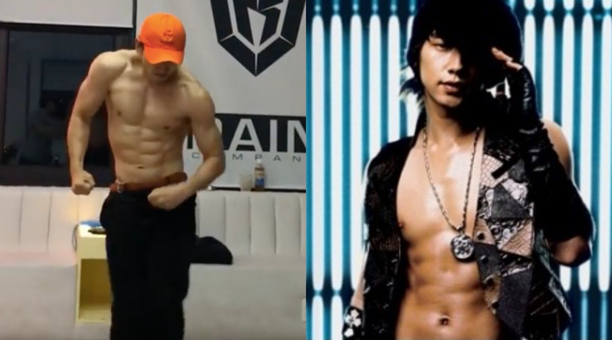 ▲Rain儘管為人父身材保養得宜，比2004年發片時的身材還要好。（圖／Rain IG、韓網）