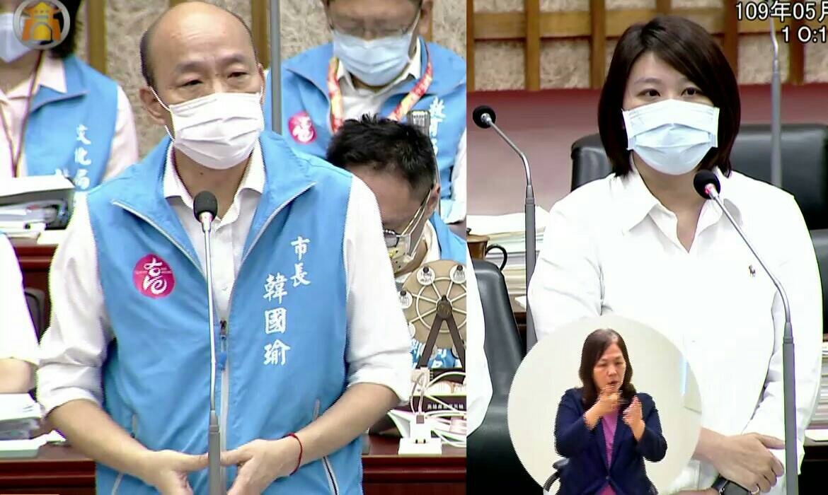 ▲高雄市長韓國瑜今(19)日繼續在議會痛批光復高雄是對市民最大汙辱。（圖／高市議會提供）