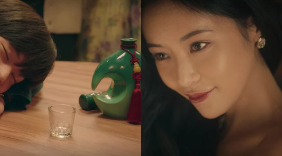 ▲黃正音（右）劇中負責幫人化解心中遺憾，神奇白酒是關鍵配備。（圖／Netflix）