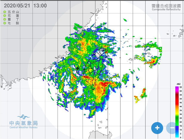 ▲中央氣象局提醒，今天下午至週五整天，都將是降雨最劇烈的時刻。（圖／翻攝自中央氣象局）