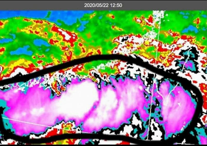 ▲屏東縣災害應變中心「0521豪雨」災情衛星圖。(圖/屏東縣政府提供