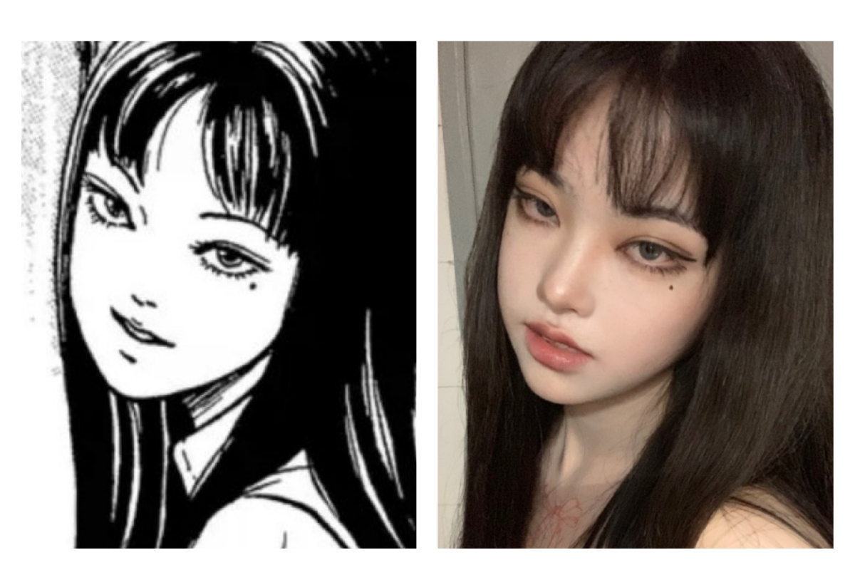 ▲網紅仿妝惡女富江！神還原「自體分裂」 10 萬人驚。（圖／翻攝自周仙仙微博）