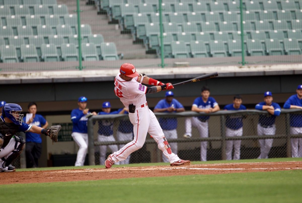 ▲曾陶鎔開轟助味全擊敗對手。（圖／味全球團提供）