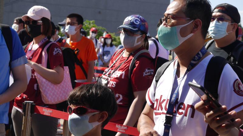 ▲樂天桃猿隊開放球迷主場首戰。(圖/吳政紘攝)