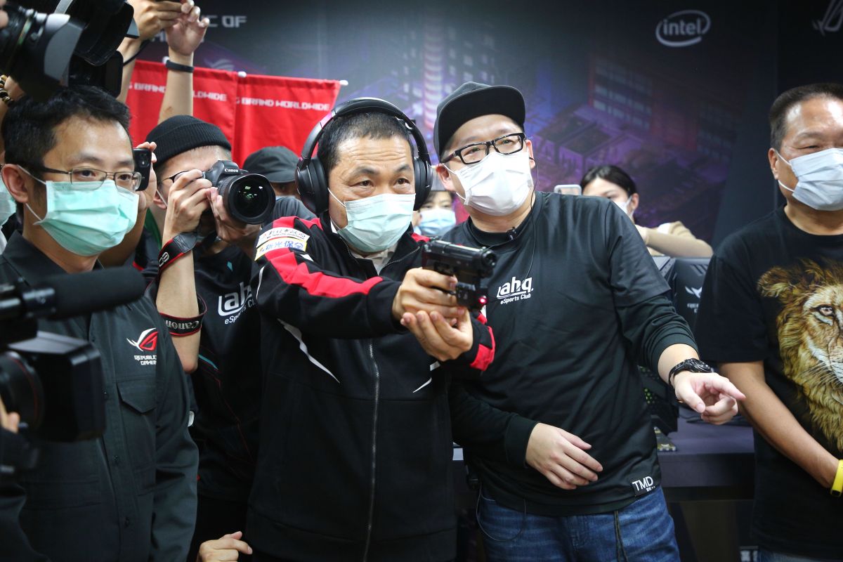 ▲侯友宜今出席電競基地2.0記者會，表示不管誰來新北市觀光旅遊都很歡迎，新北市有很多的好山好水，歡迎大家都來玩。（圖/新北市府提供）