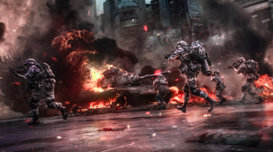 ▲中國學生製作「奪島圖」，讓中國網友嗨翻。（圖／翻攝自微博）