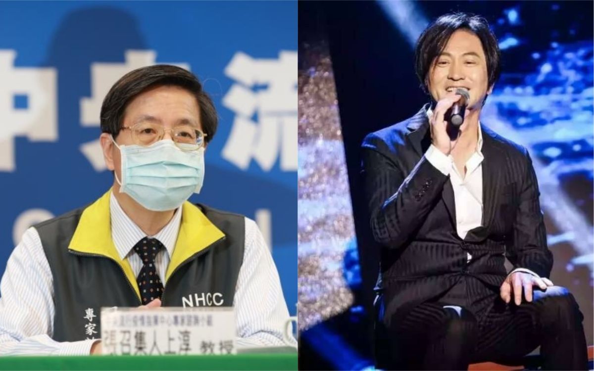 ▲張洪量（右）是教授張上淳（左）的堂弟。（圖／指揮中心提供、張洪量臉書）