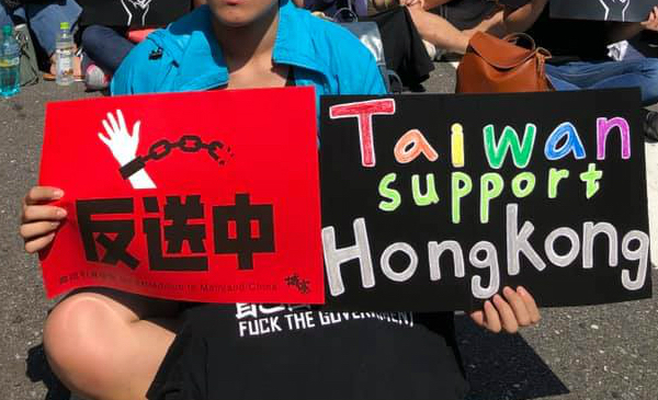▲香港反送中運動期間，台灣民眾曾舉辦活動表達支持。（圖／翻攝自推特）