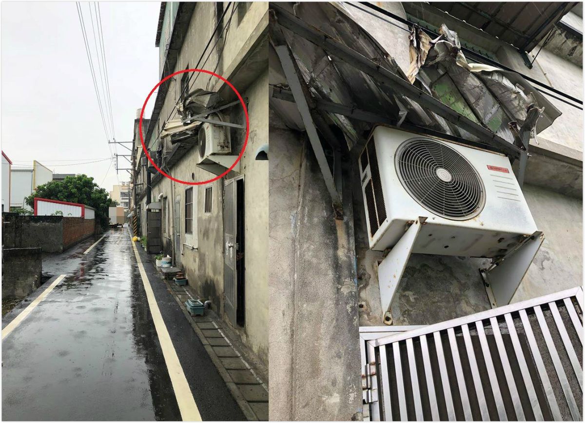 ▲一名物流業駕駛員在臉書社團《爆料公社》貼文提到，開貨車行經彰化某巷弄，由於馬路寬度過窄，不慎撞到住戶雨遮，賠給對方 6 千元，豈料貼文曝光之後，網友們卻反曝一大論點。（圖／翻攝自爆料公社）
