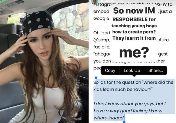 ▲Jade在得知此報導後極為憤怒,她在個人instagram的現時動態中痛批該記者不但用自己的名字來炒新聞,言論更是充滿性別歧視。(圖/翻攝自instagram)