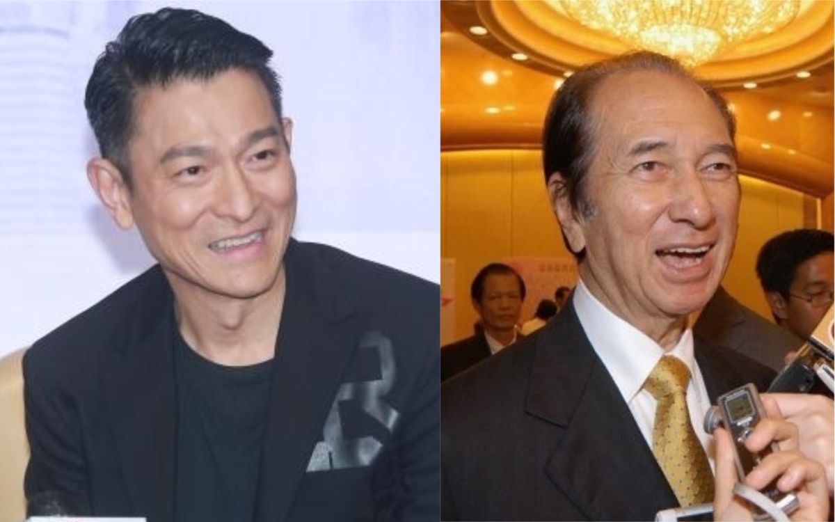 ▲劉德華（左）悼念何鴻燊（右）。（圖／記者葉政勳攝、新浪電影微博） 