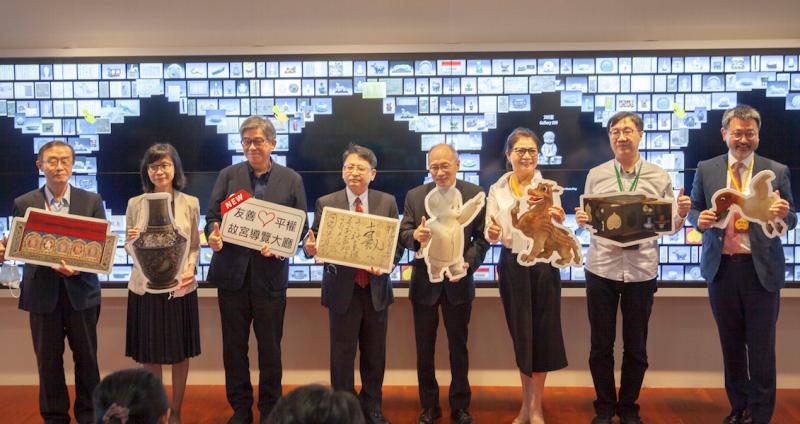 ▲故宮與太極影音科技、友達光電及創利空間等民間力量聯手打造亞洲最大文物互動導覽牆。(圖/故宮提供)