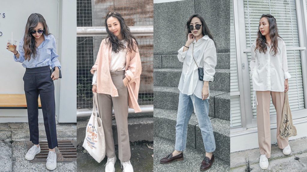 ▲簡單的襯衫也可以有多變化穿搭風格。（圖／Miss。Rachel X Nina）