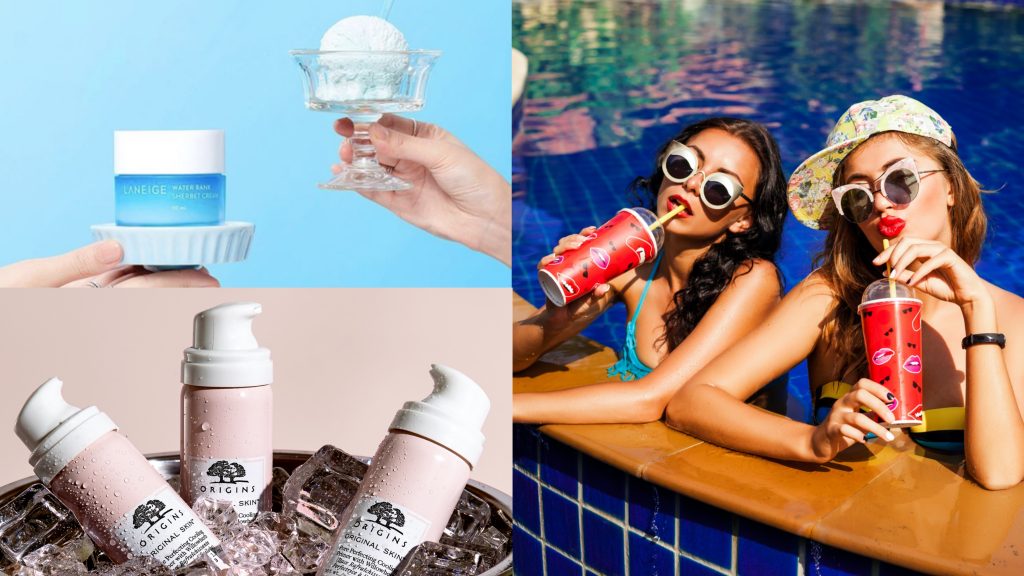 ▲涼感保養品能補水兼消暑。（圖／Shutterstock、翻攝自IG@laneigetw、originstaiwan）