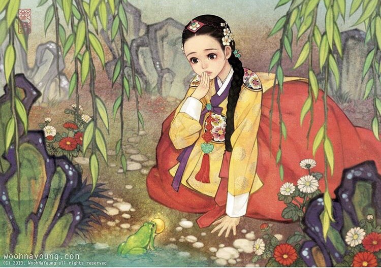 ▲公主與青蛙。（圖／授權自IG @woohnayoung）