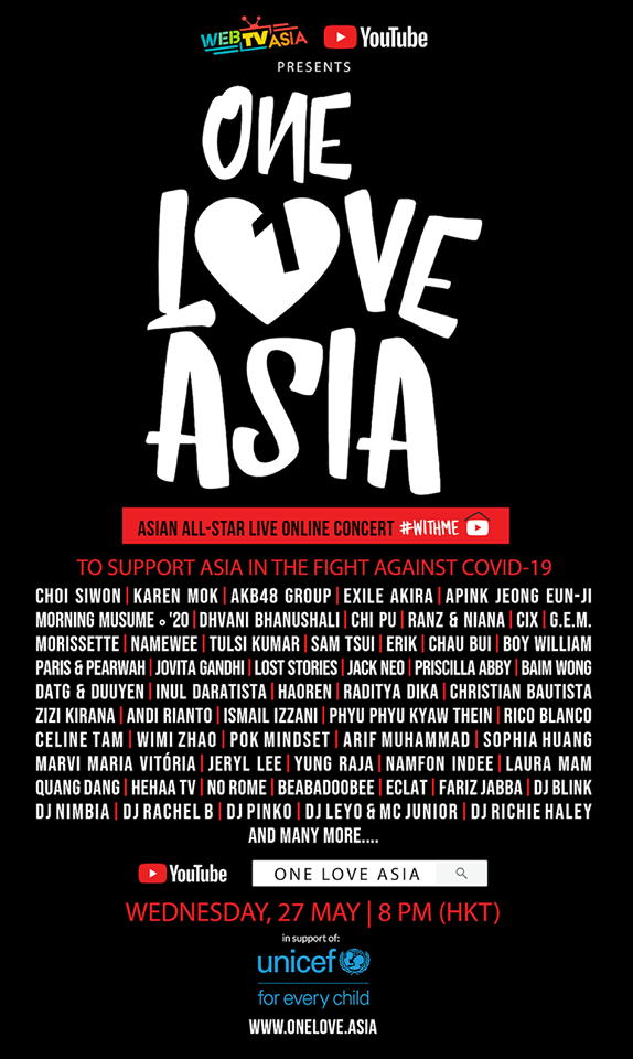 ▲《One Love Asia》線上演出集結亞洲傑出歌手表演。（圖／One Love Asia臉書）