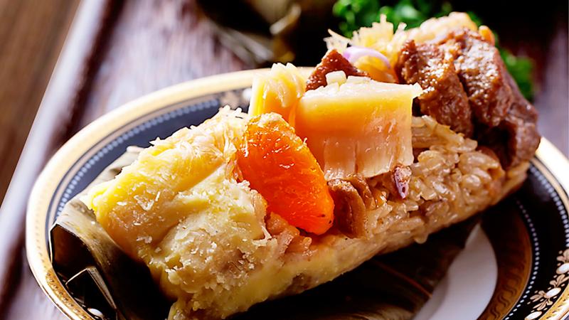 ▲頂鮮「瑤柱福臨小湘粽」口味甜鹹合一堪稱絕配。(圖/頂鮮台南擔仔麵提供)