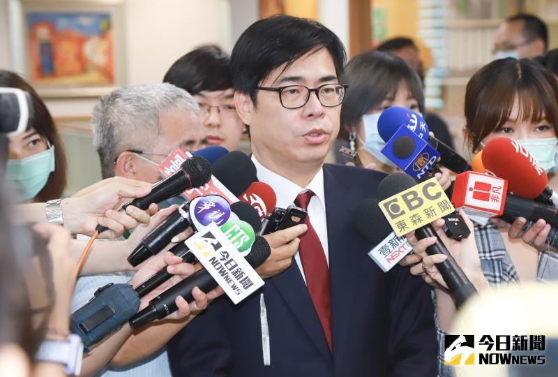 ▲行政院副院長陳其邁表態6月6日會回高雄投票。(圖/記者葉政勳攝)