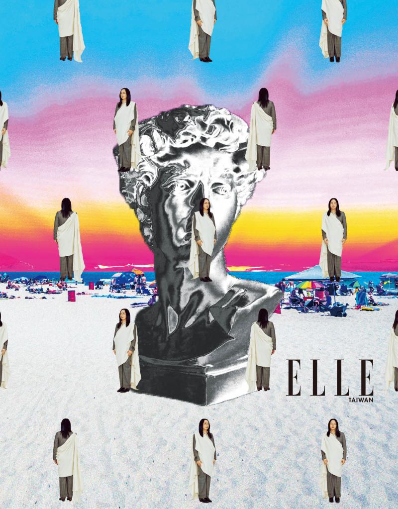 ▲《ELLE》團隊口中「有如異星人類，橫空出世迫降在行政院內閣裡」的唐鳳，也激發這次時尚大片的設計靈感。（圖／《ELLE》雜誌提供）